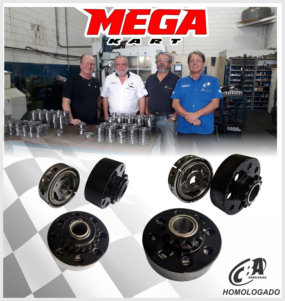 Mega Kart homologou novas embreagens na Confederação Brasileira de Automobilismo