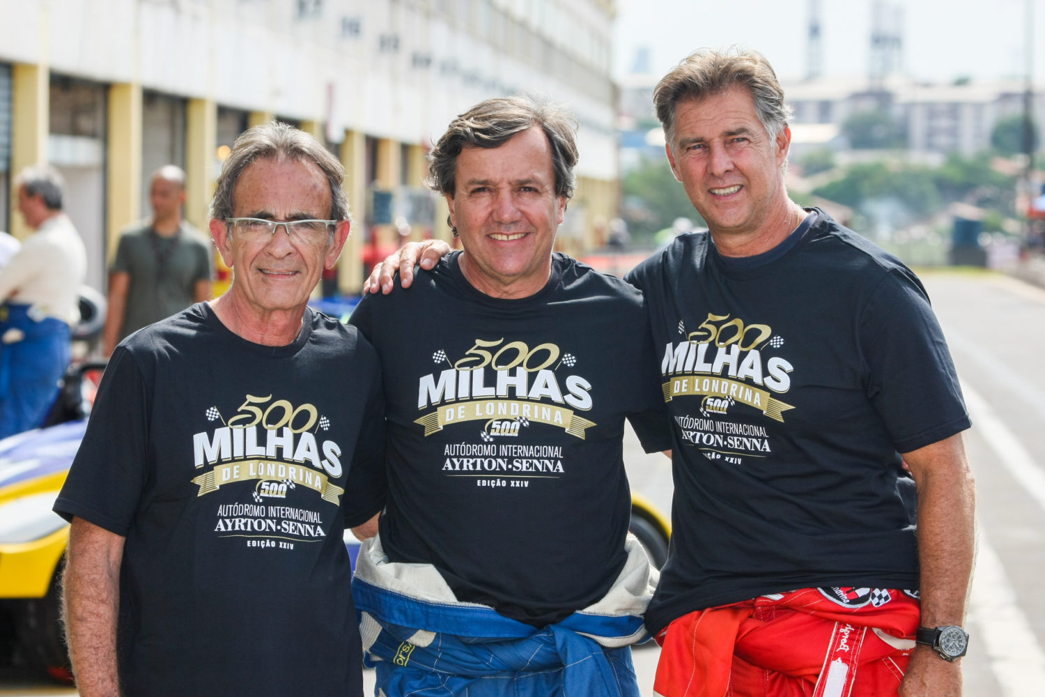 Daniel ProcÃ³pio, Aloysio Moreira e Beto Borghesi, promotores das 500 Milhas de Londrina