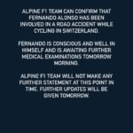 Formula-1 Confira a nota oficial da Alpine sobre o acidente de Alonso