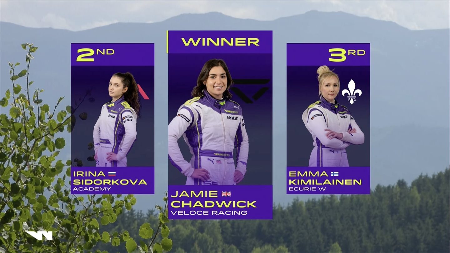 W Series: Chadwick vence na Áustria e assume a liderança do campeonato