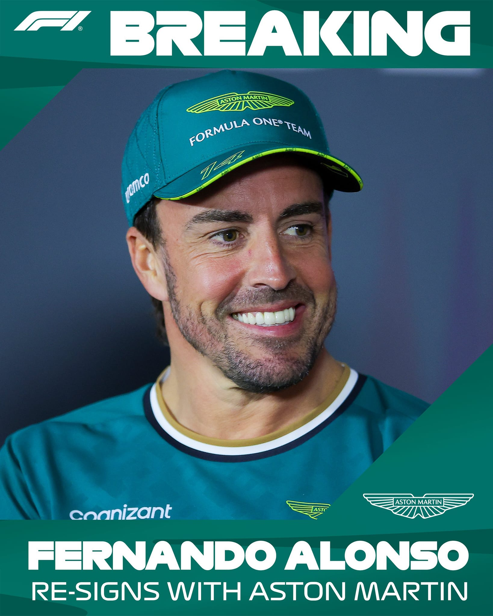 Fórmula-1: Fernando Alonso renova com a Aston Martin