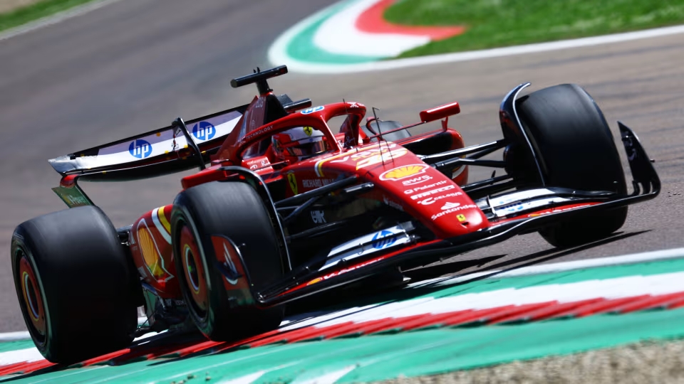Fórmula-1: Leclerc mantém a liderança durante o segundo treino em Imola, à frente de Piastri e Tsunoda