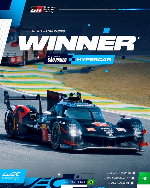 WEC:  Sébastien Buemi/Brendon Hartley/Ryo Hirakawa vencem as Seis Horas de São Paulo