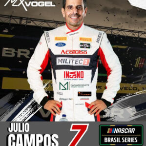 NASCAR Brasil: Bicampeão Julio Campos confirma presença na MX Vogel para 2025