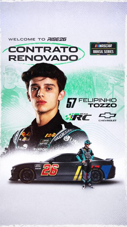 NASCAR Brasil: Felipinho Tozzo renova com a Team RC