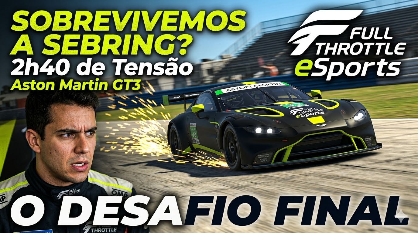 eSports: Full Throttle eSports encara o desafio das 2h40 de Sebring no iRacing