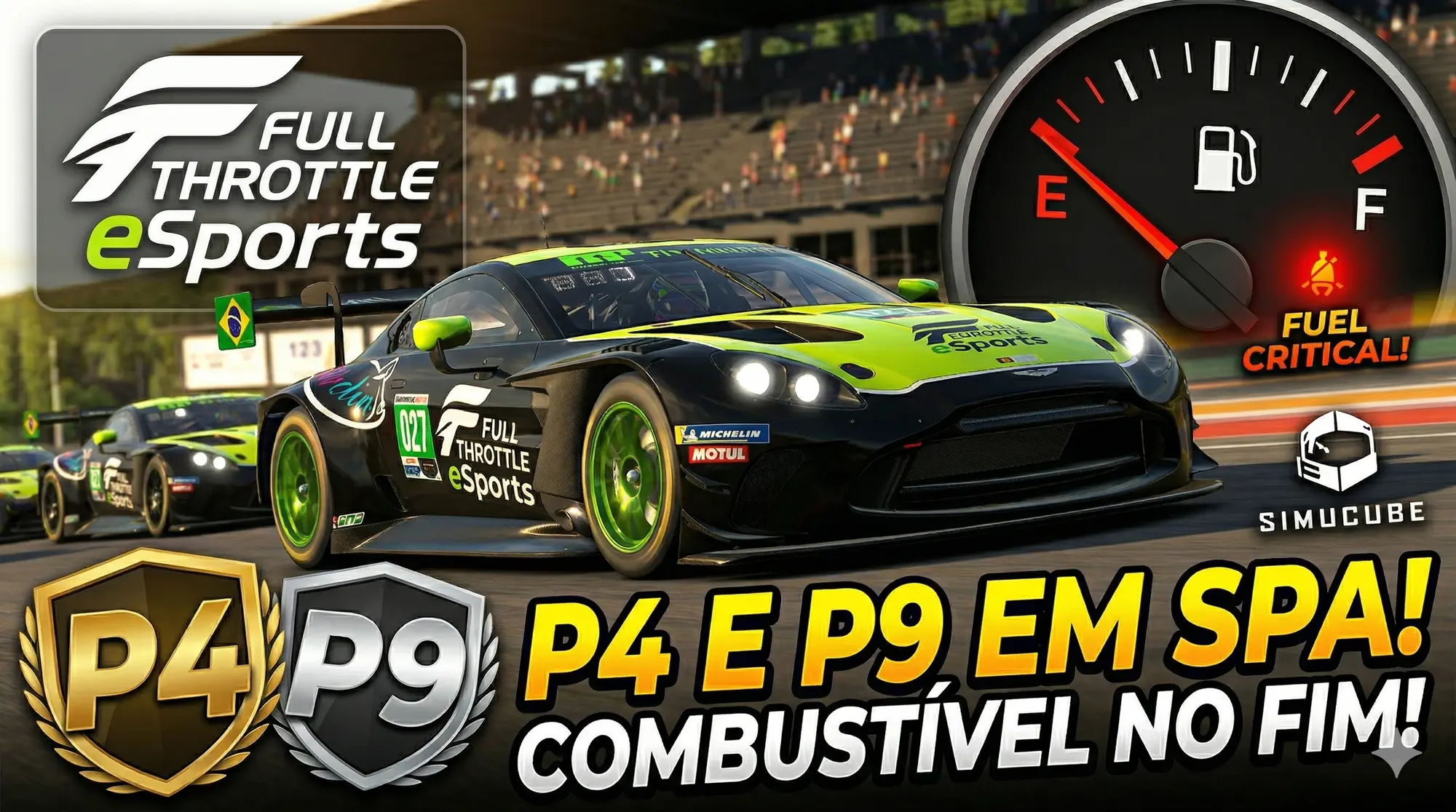 Full Throttle eSports conquista Top 5 e Top 10 nas 3 Horas de Spa-Francorchamps