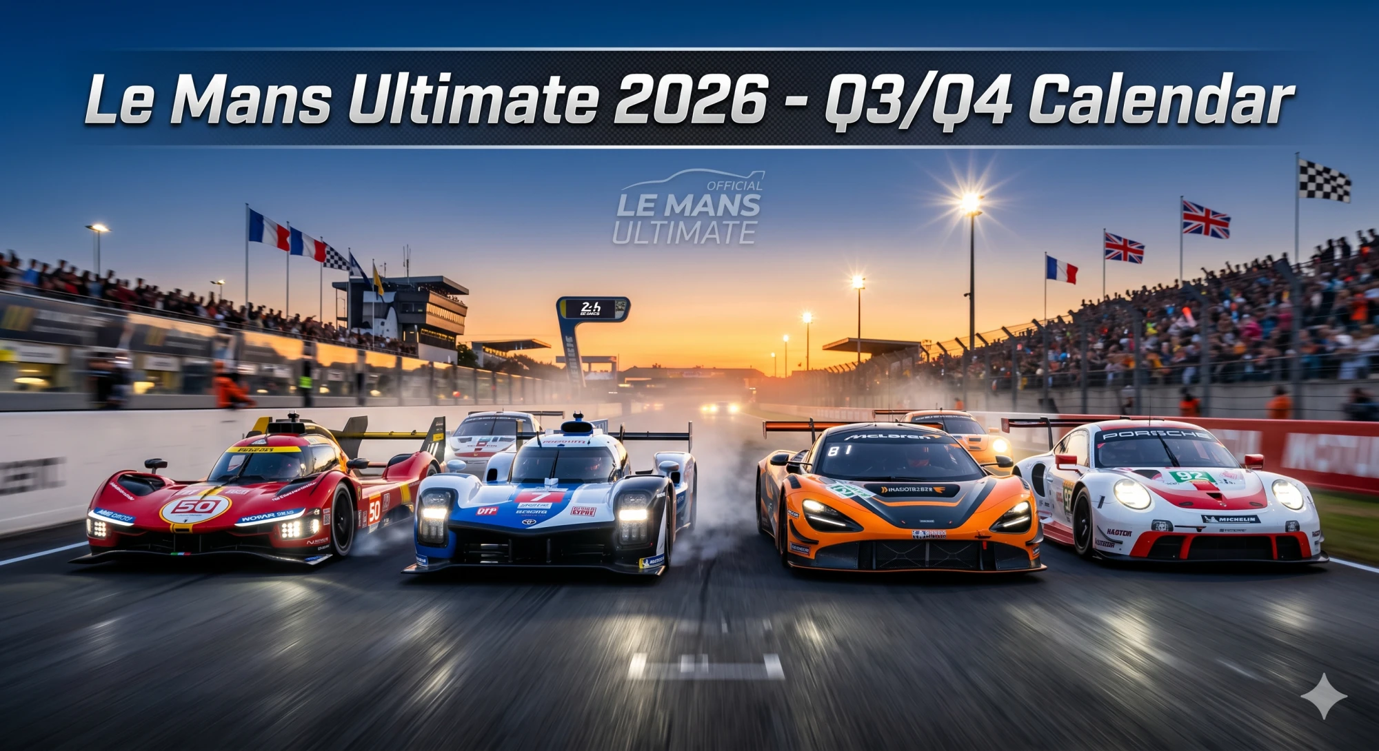 Le Mans Ultimate anuncia calendário de eventos especiais para o 2º semestre de 2026; Veja as corridas confirmadas