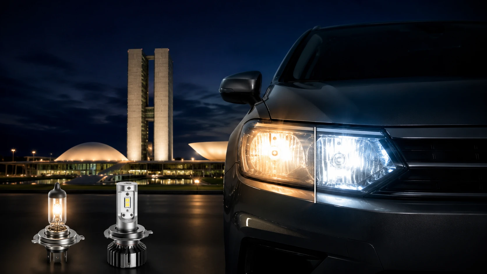 PL 1108/2025 avança na Câmara e pode liberar lâmpadas LED em carros; veja o que muda