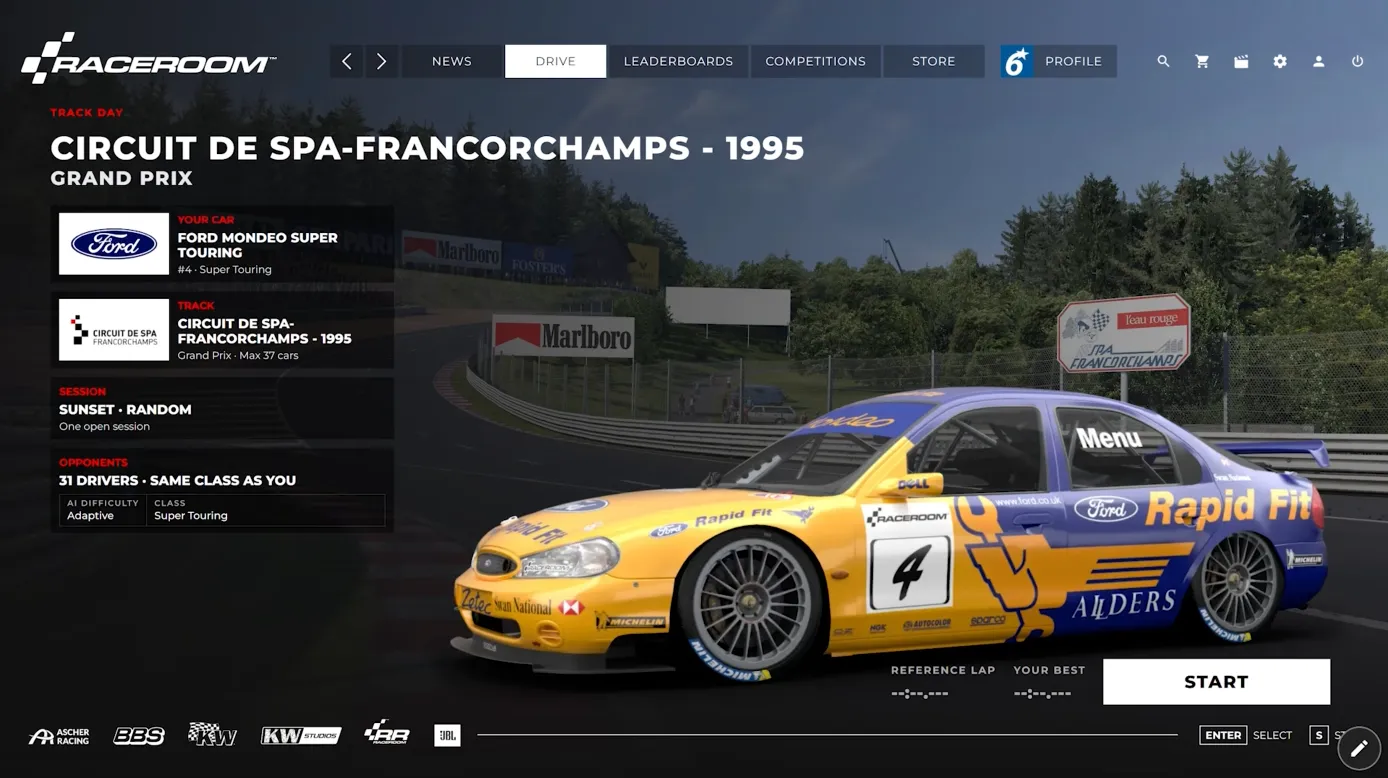 Raceroom Historic Update 2026 Carros Super Touring Pistas